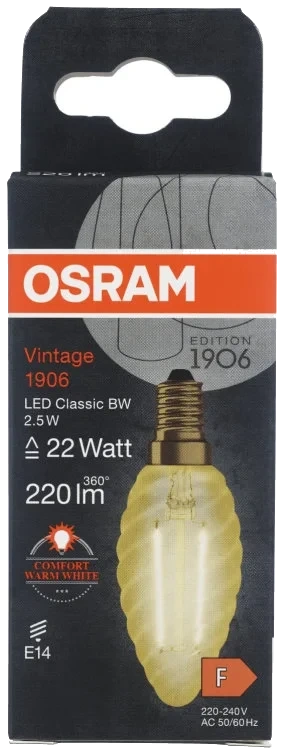 Led Pære Vintage 1906 Clbw 22 2,5w Gold E14