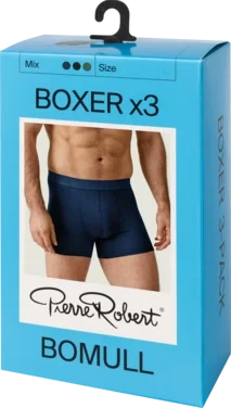 Cotton Boxer Men X3 Black/navy/army S