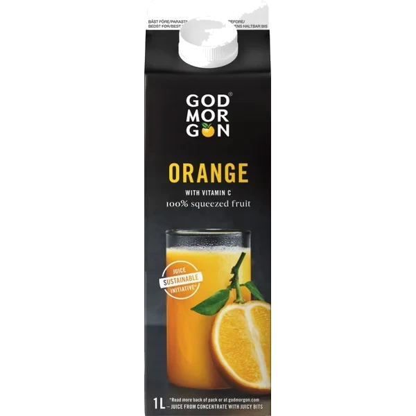 Appelsinjuice M/fruktkjøtt 1l God Morgon