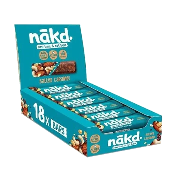Raw Fruit & Nut Bars Salted Caramel (Kartong 18 x 35g)