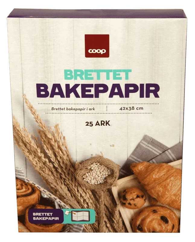 Coop Brettet Bakepapir 25stk