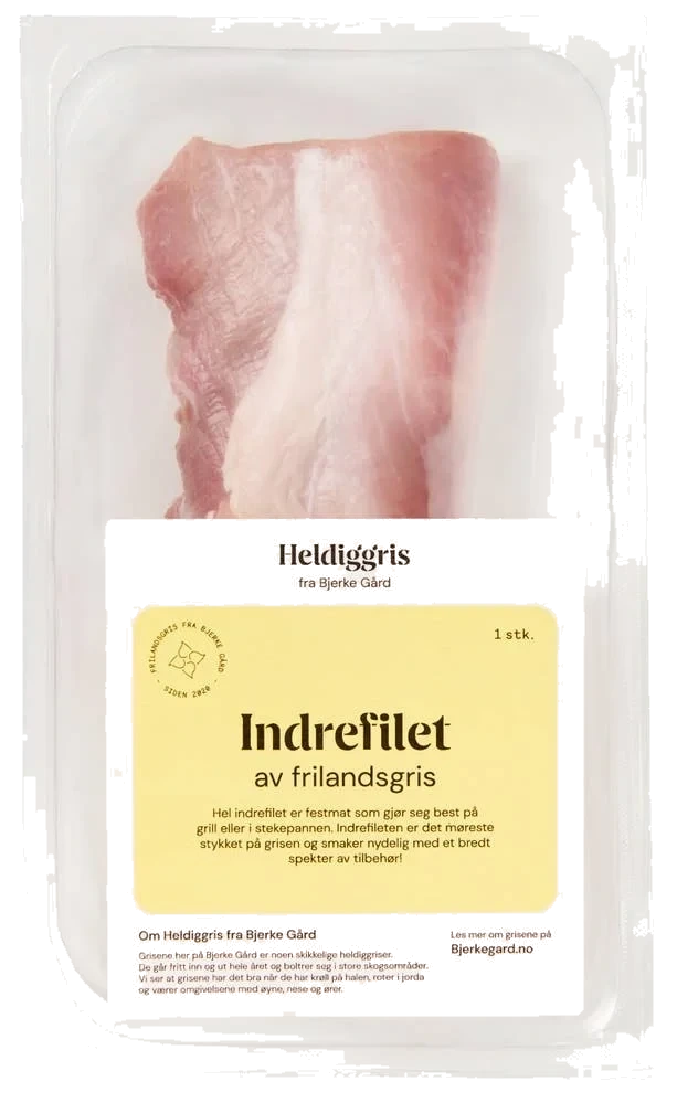 Indrefilet av frilandsgris