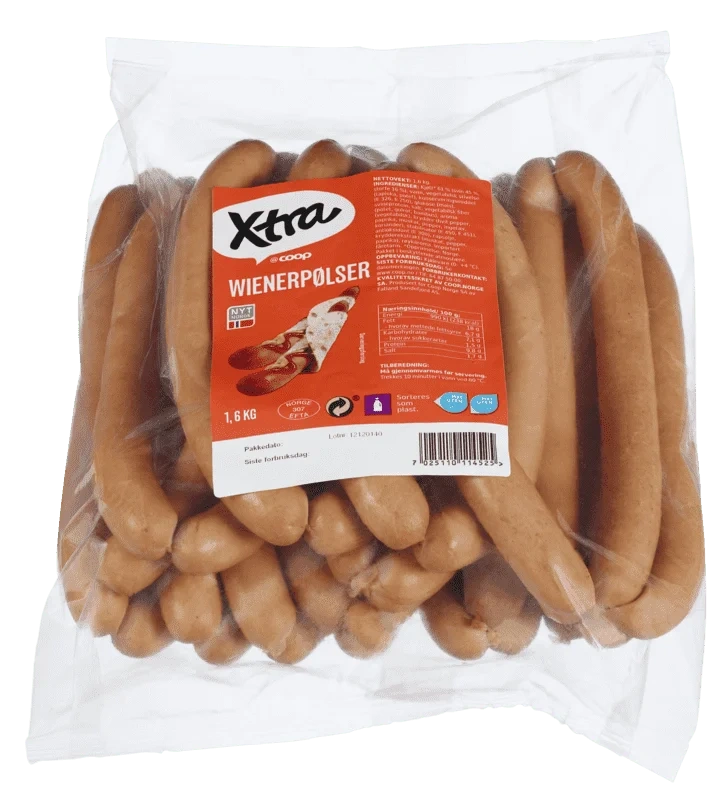 X-tra Wienerpølser 1,6kg
