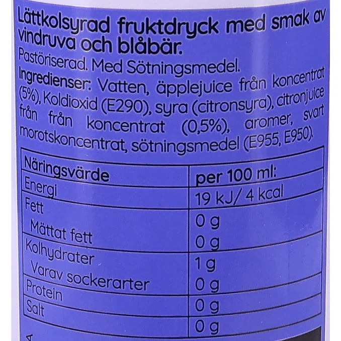 Fruktdryck Druva-Blåbär
