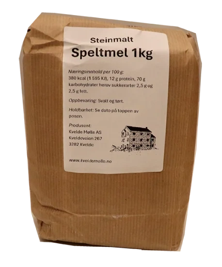 Steinmalt Speltmel  Kvelde Mølle 1kg