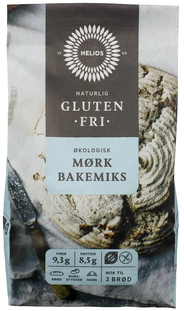 Økologisk og glutenfri mørk bakemiks