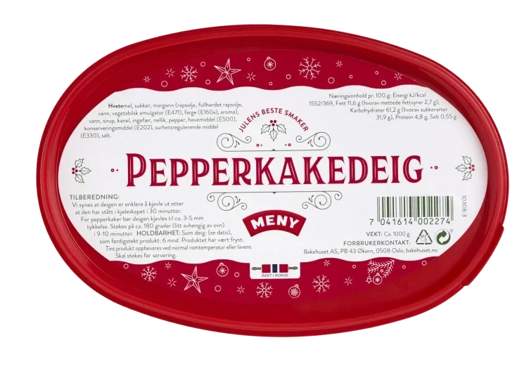 Pepperkakedeig 1000g