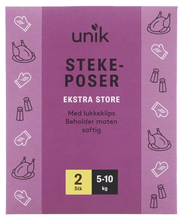 Stekeposer m/Lukkeklips 5-10kg 2stk Unik