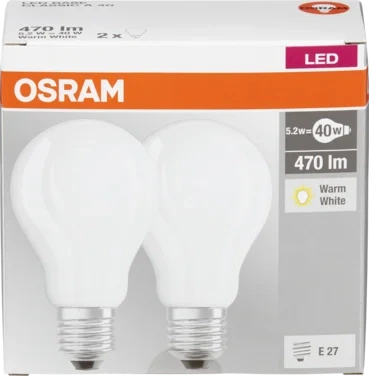 Led cl A 40 Matt E27 2pk