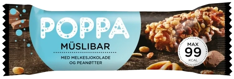 Poppa Muslibar Sjoko&Peanøtter 25g