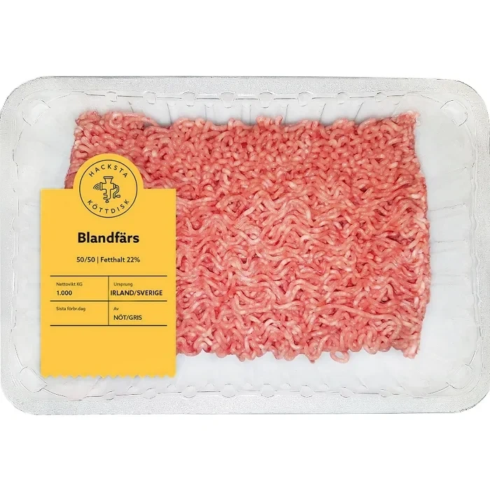 Blandfärs 50/50 ca 1kg Hacksta Köttdisk