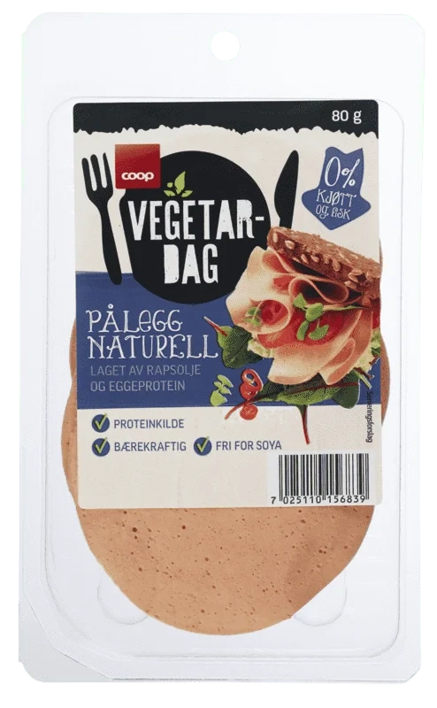 Coop Vegetardag Pålegg Naturell 80g