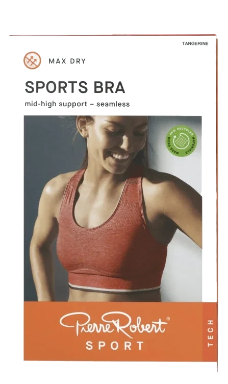 Sports Bra Midhigh Tangerine M Pierre-Robert