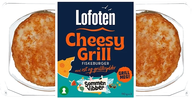 Fiskeburger m/Ost 2x110g Sommervibber