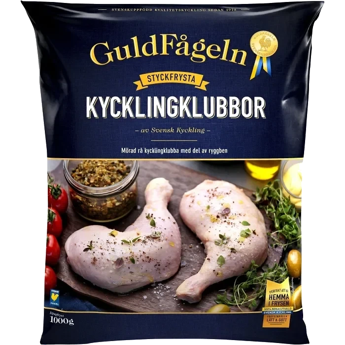 Kycklingklubbor Fryst 1kg Guldfågeln
