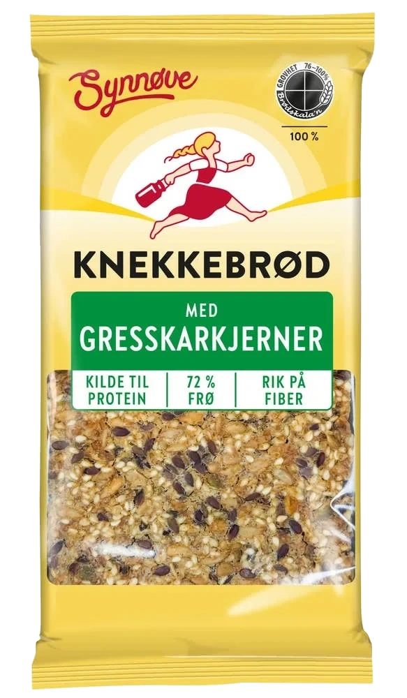Knekkebrød med gresskarkjerner