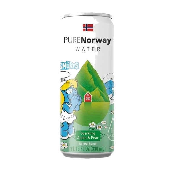 Pure Norway Water Smurf Apple & Pear 33cl