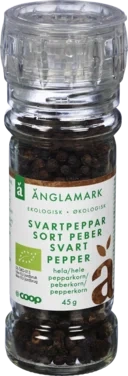 Organic Spice Grinder w. Whole Black Pepper
