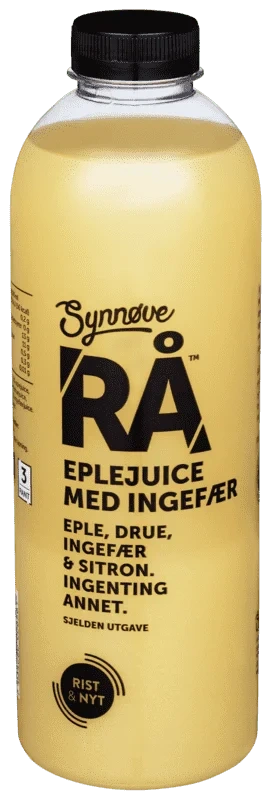 Synnøve Rå Eplejuice med Ingefær 1l