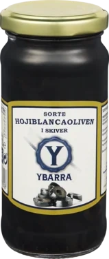Sorte Hojiblancaoliven i skiver 230 g