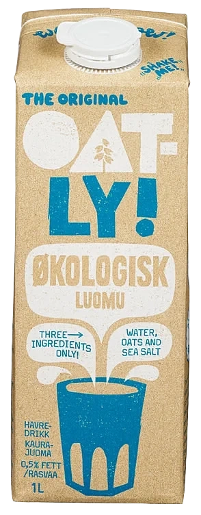 Havredrikk Økologisk 1l Oatly 0.5% Fett