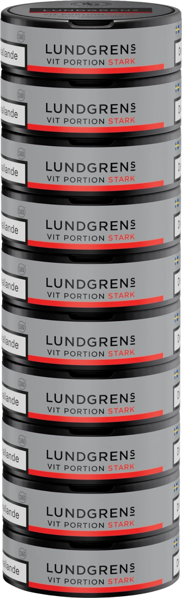 Lundgrens Vit Portion Stark 10-pack