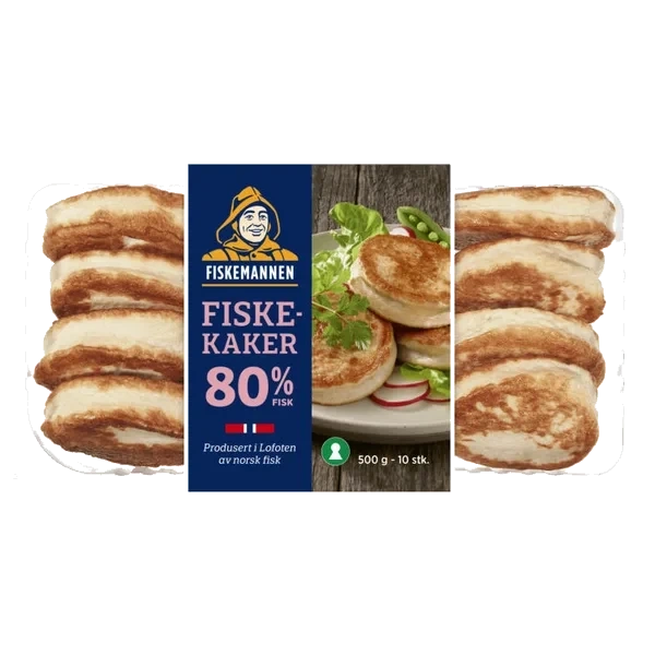 Fiskekaker 80% 500g Fiskemannen