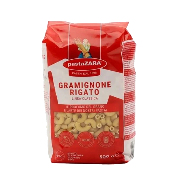 Makaroni \ Gramignone Rigato 500 Gr Pasta Zara