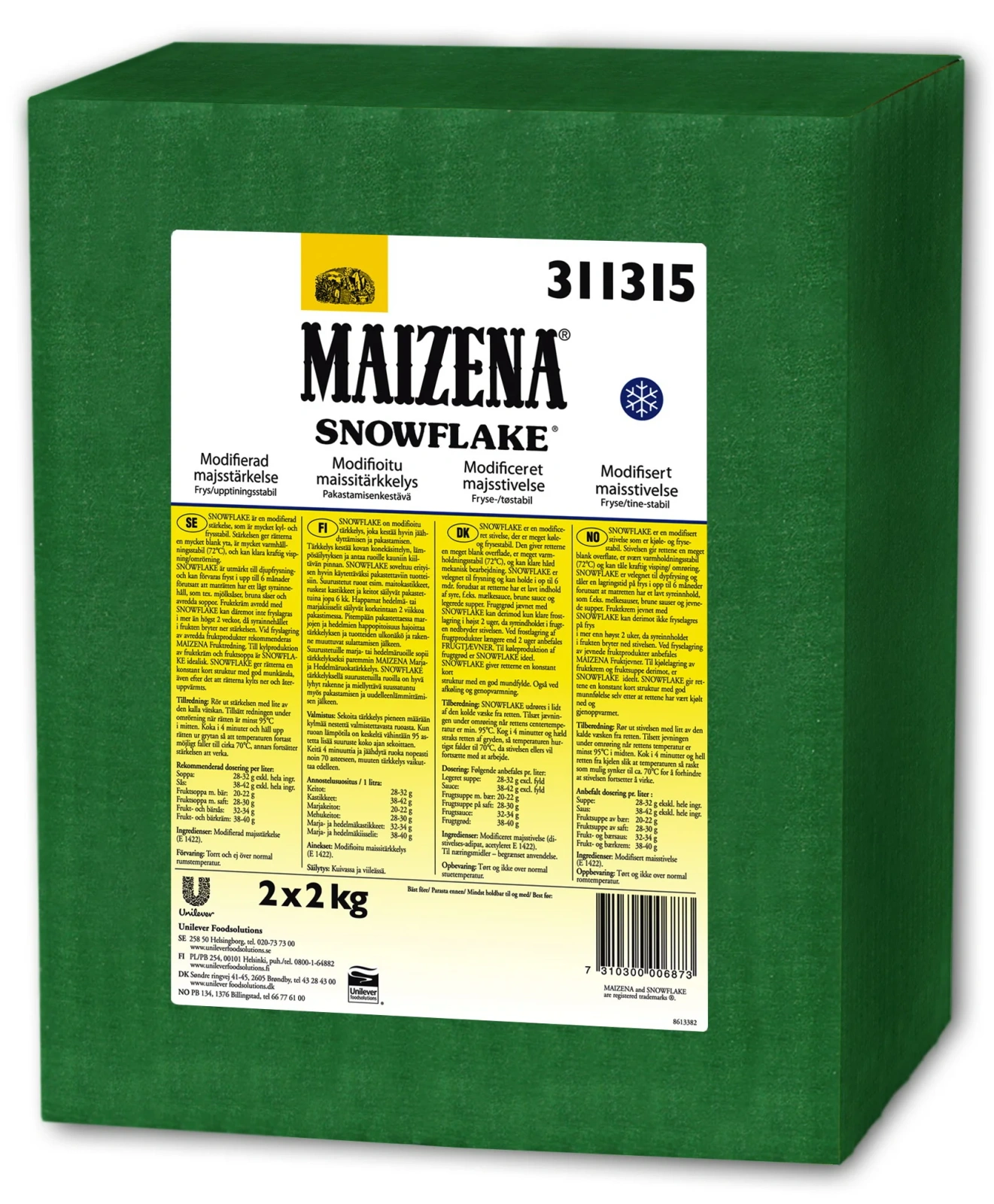 Snowflake, modifierad Majsstärkelse