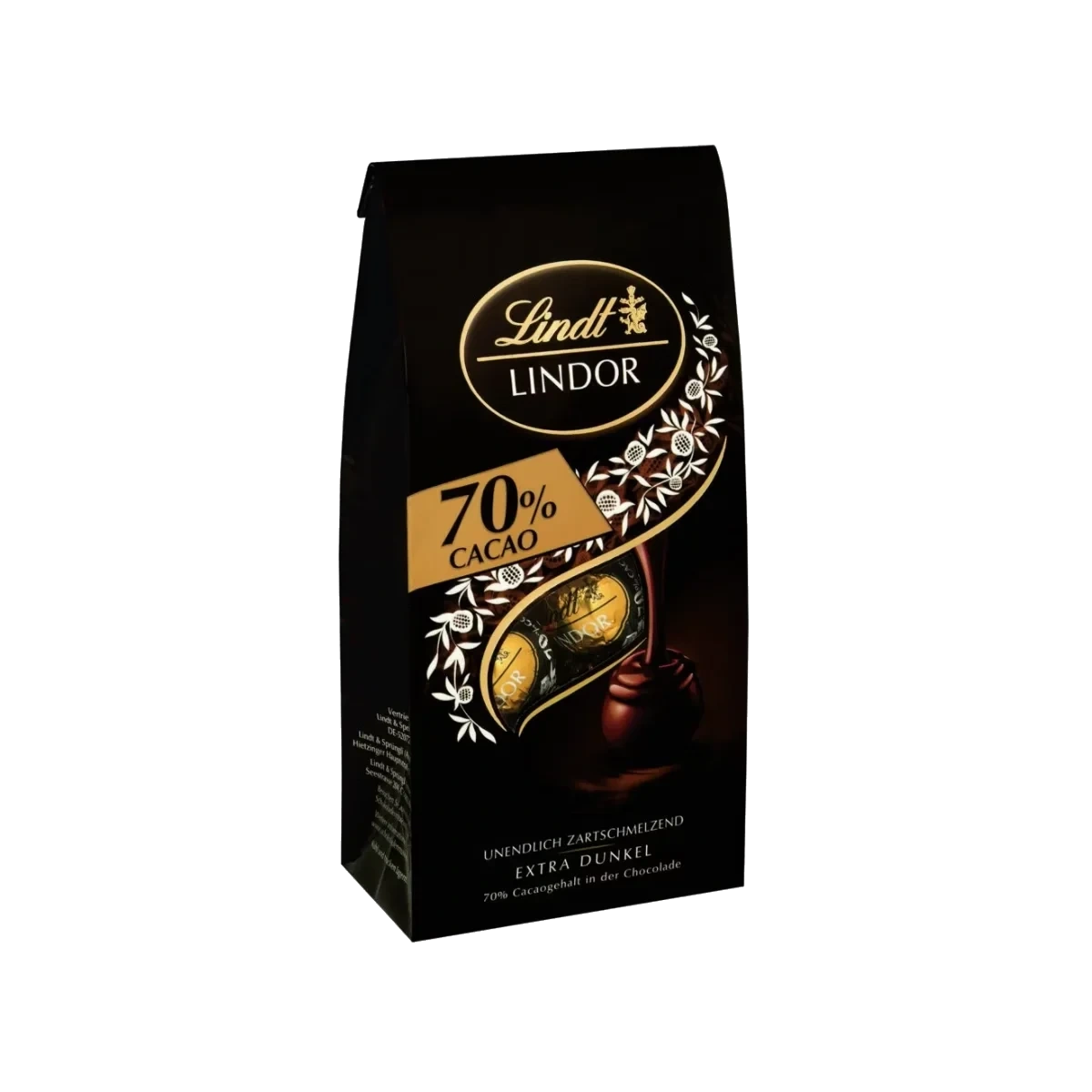 Lindt LINDOR 70% Cocoa Extra Dark Chocolate Bag 137 g