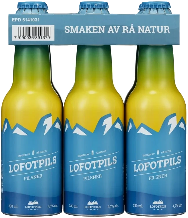 Lofotpils 0,33lx6 Alu flaske