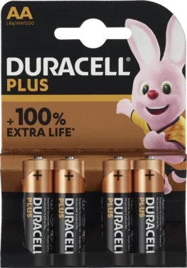 Duracell Plus Aa Alkalisk Batteri Svanen 4pk
