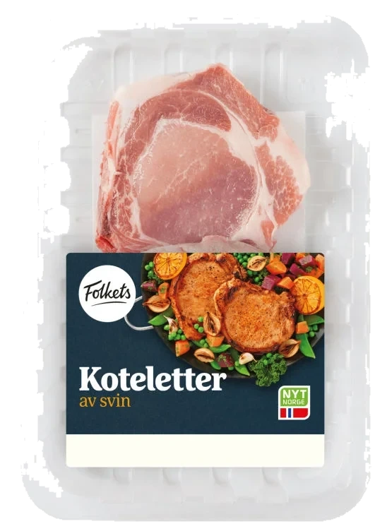 Svinekotelett 2pk Ca370g Folkets