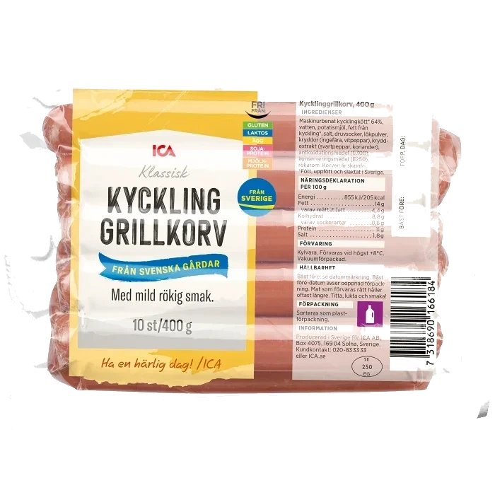 Grillkorv Kyckling 400g ICA