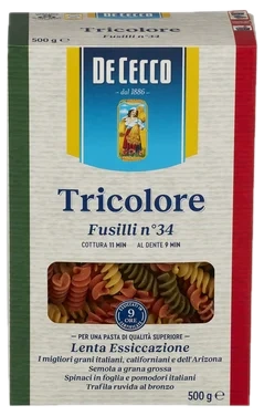Fusilli Tricolore 500g De Cecco