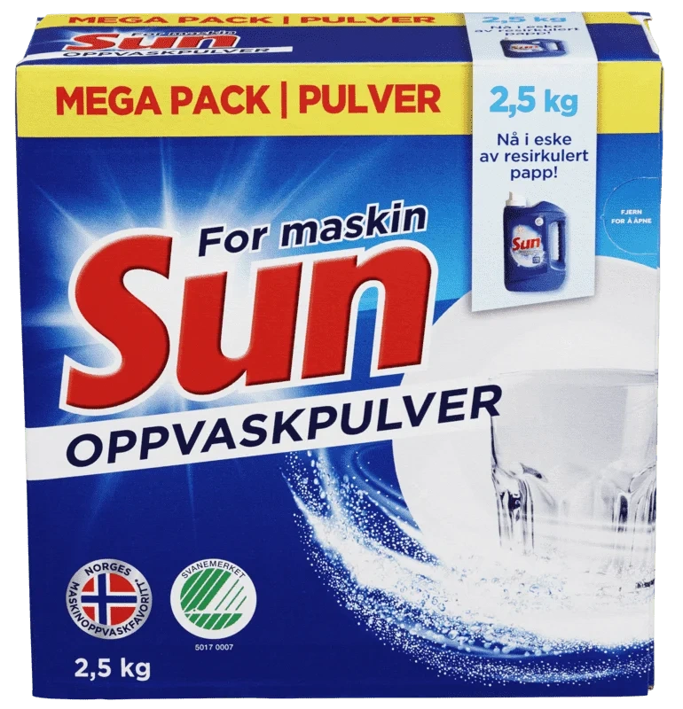Sun Maskinoppvaskpulver 2.5kg