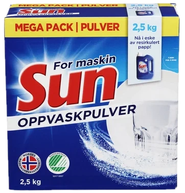 Sun Maskinoppvaskpulver 2.5kg
