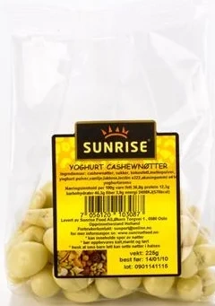 Sunrise Cashewnøtter Yoghurt 195g