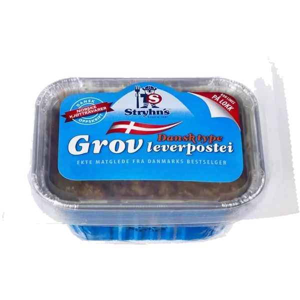 Leverpostei Dansk Grov 190g Stryhns