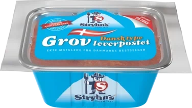 Leverpostei Dansk Grov 190g Stryhns