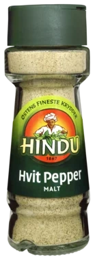 Pepper Hvit Malt Glass Hindu