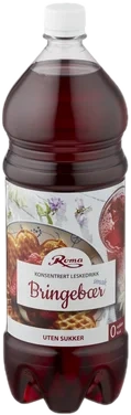 Roma Bringebær uten Sukker 1,5l