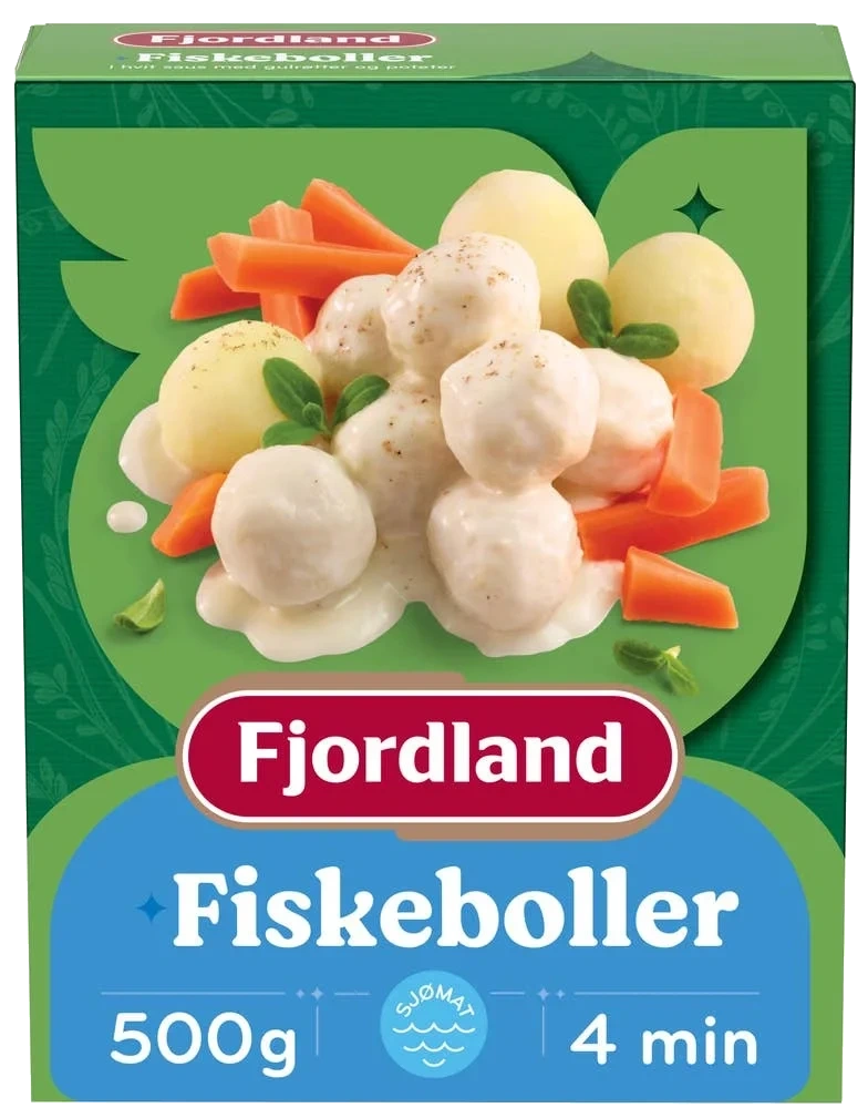Fiskeboller i hvit saus