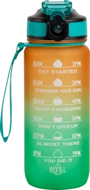 Drikkeflaske Orange And Green 600ml Hollywood Motivational Bottle
