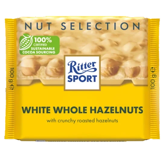 Ritter Sport Whole White Hazelnuts 100g