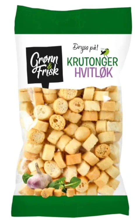 Krutonger Hvitløk 90g Grønn & Frisk