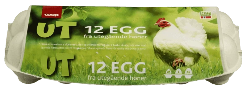 Coop Ut Egg M/L/XL 12stk