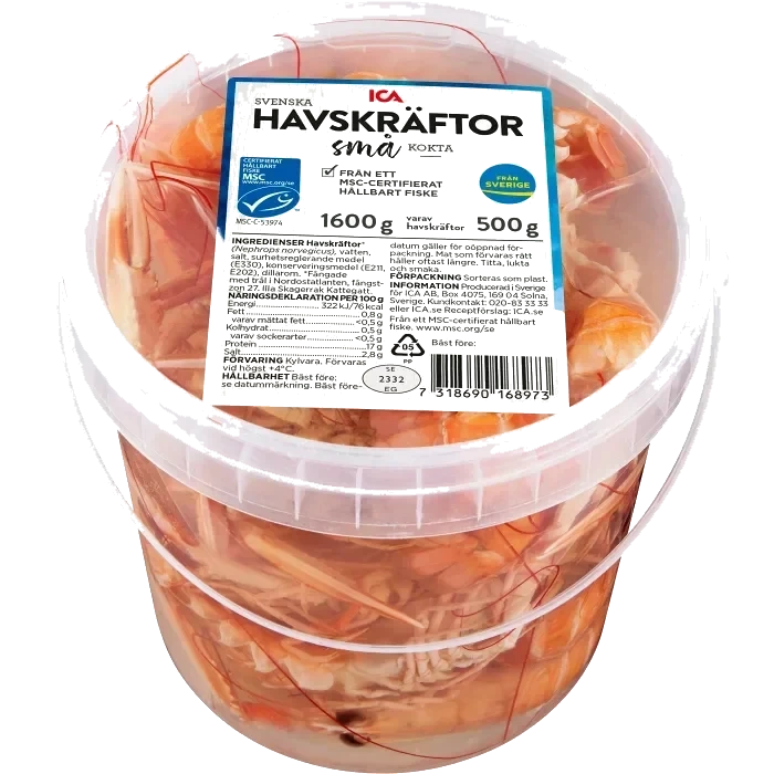 Havskräftor Små Färska 500g ICA