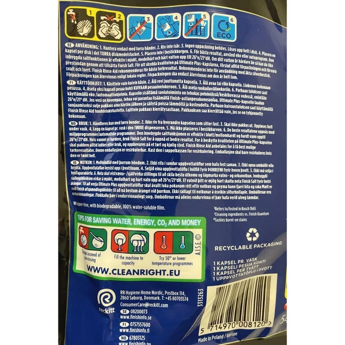 Diskmaskinstabletter Ultimate Plus 54-pack