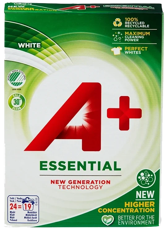A+ Essential Vaskepulver White 950g